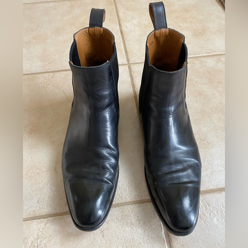 Fluevog Black Leather Chelsea Boots - Picture 2 of 9